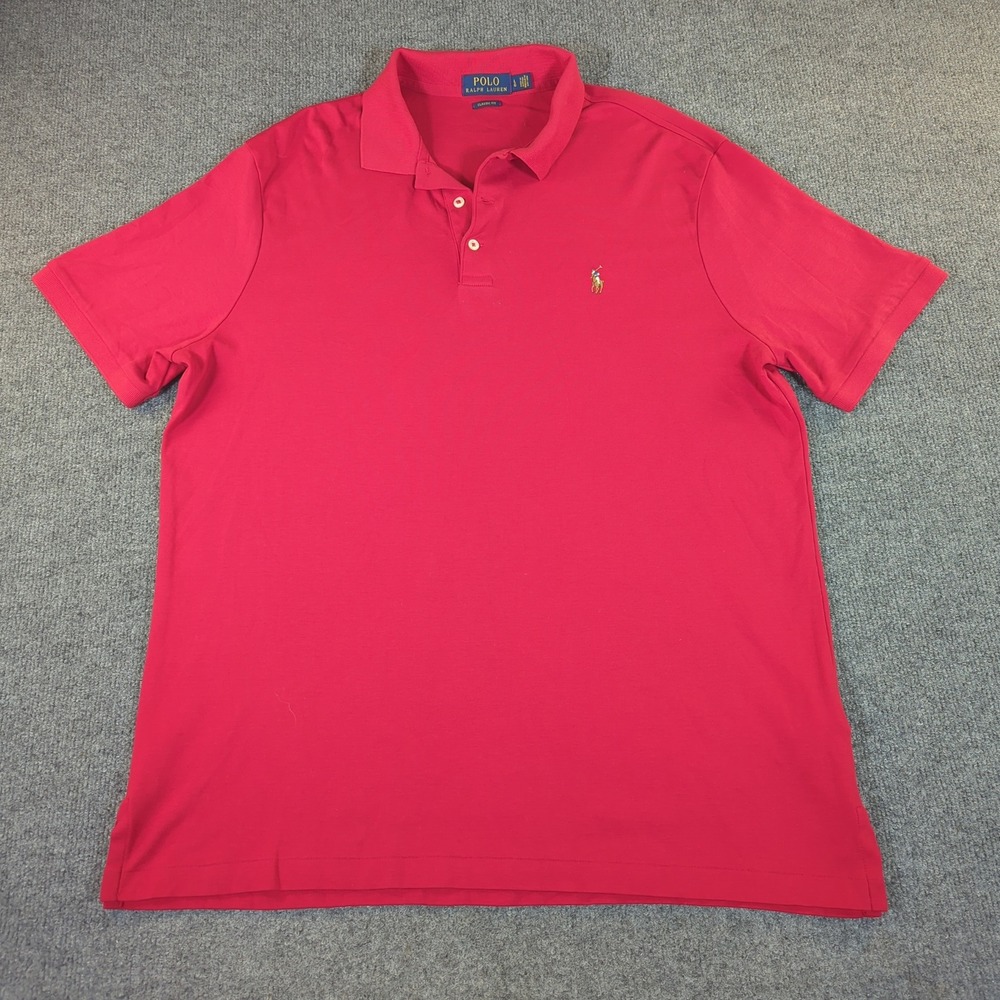 Polo Ralph Lauren Mens Short Sleeve Classic Fit Cotton Polo Shirt Large #2548